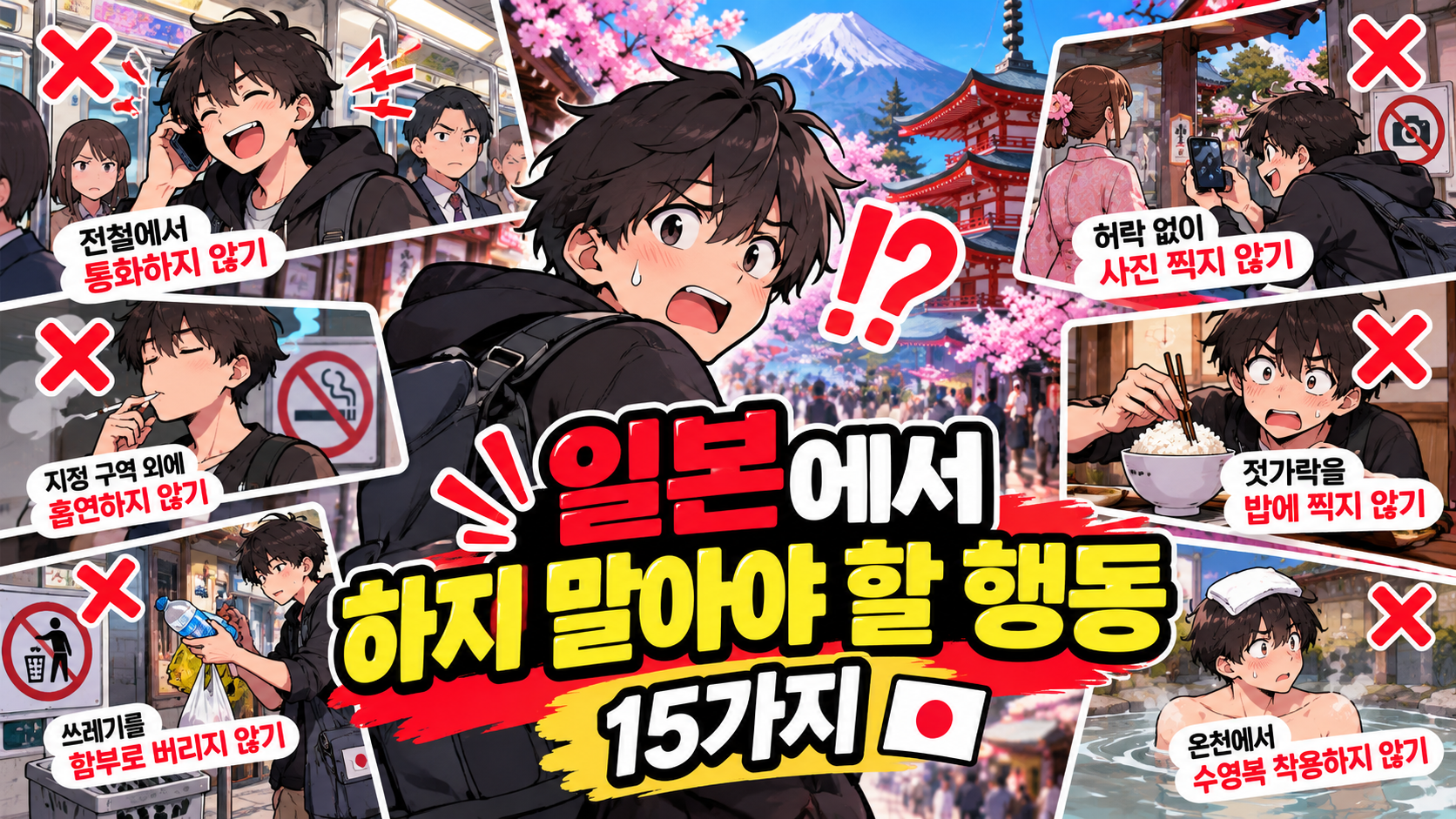 일본에서 하지 말아야 할 행동 10가지