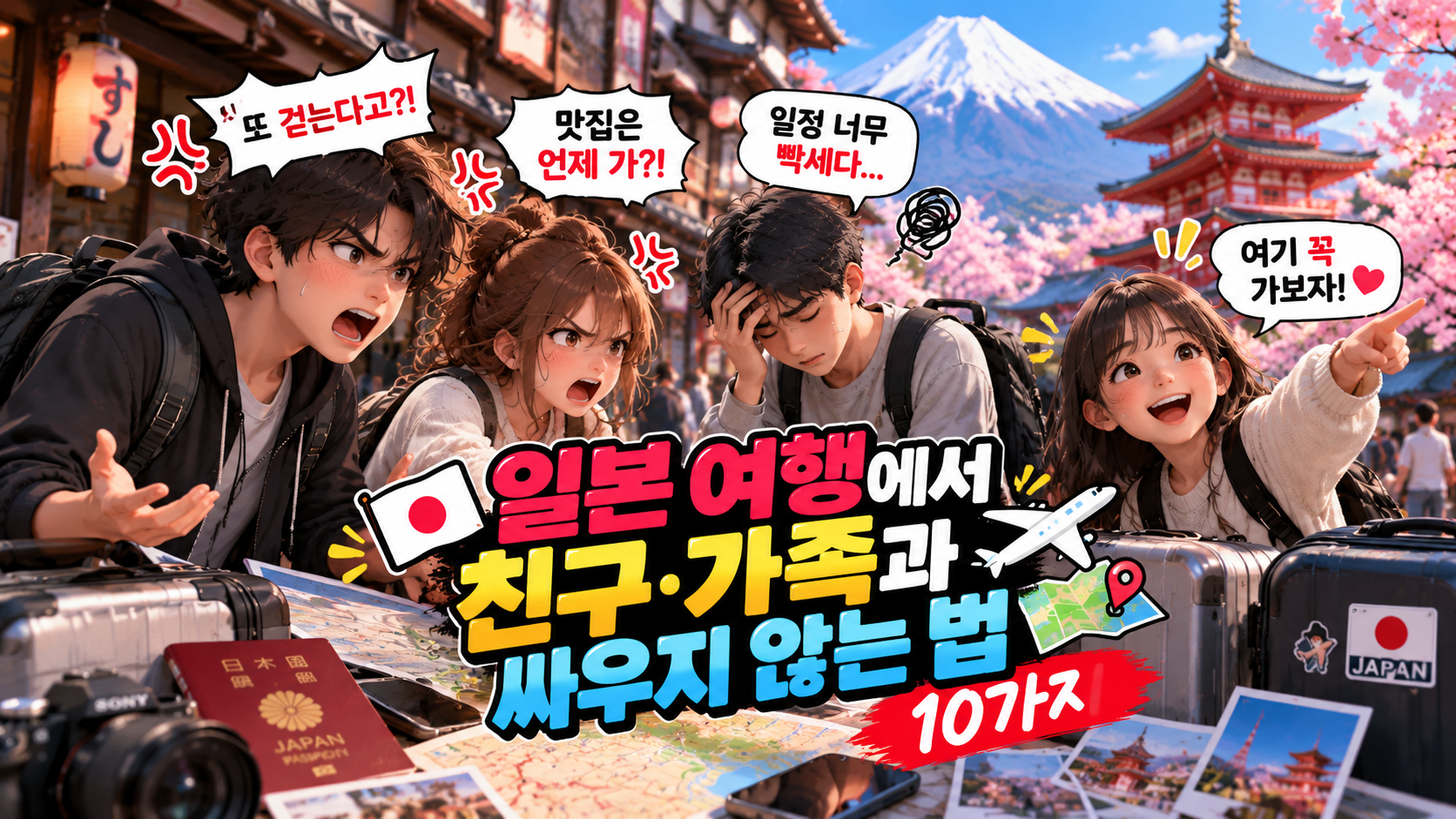 일본 여행에서 친구,가족과 싸우지 않는 법